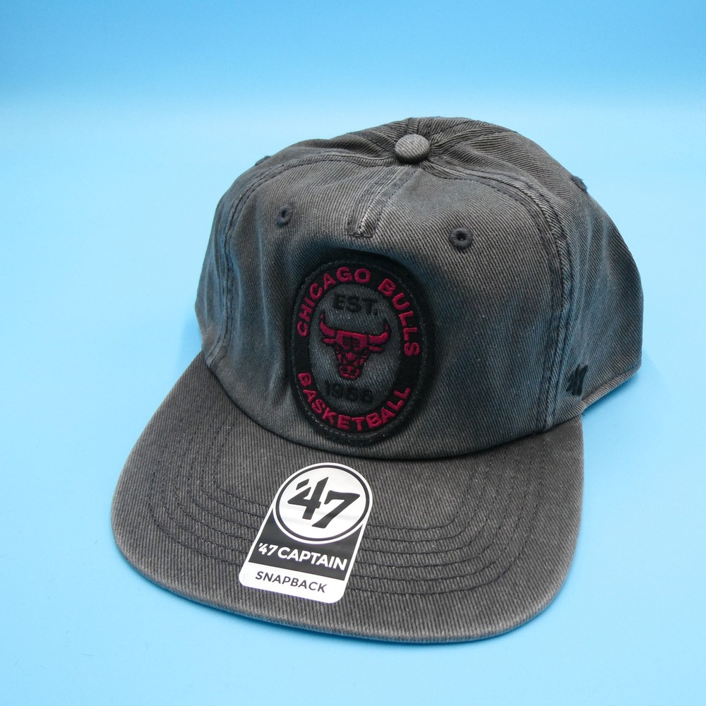 '47 Snapback Hat Mens One Size Captain Chicago Bulls Gray Corduroy Cotton NBA